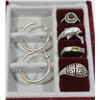 Image 1 : ESTATE LOT 4 STERLING LADIES RINGS AND 2  EARRINGS