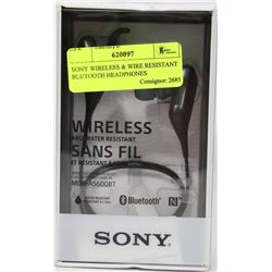 SONY WIRELESS & WIRE RESISTANT BLUETOOTH HEADPHONES
