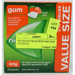 NICORETTE FRESH FRUIT 4MG GUM 210 PIECES