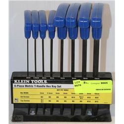 KLINE TOOLS 8PC METRIC T-HANDLE HEX KEY SET