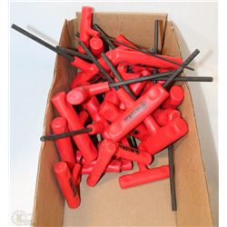 BOX OF ASSORTED SIZE T-HANDLE HEX KEYS
