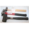Image 1 : LOT W/ RUBBER DEAD BLOW HAMMER & 2 BALL PEEN