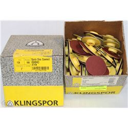 2 BOXES OF KLINGSPOR 2" 120 GRIT QUICK DISCS