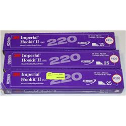 3 BOXES OF 3M IMPERIAL HOOKIT II SHEETS