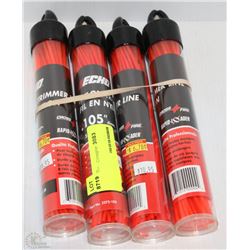 LOT OF 4 ASSORTED NYLON TRIMMER LINE