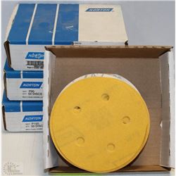 4 BOXES OF NORTON ASSORTED GRIT 5" SANDING DISCS