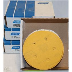 4 BOXES OF NORTON ASSORTED GRIT 5" SANDING DISCS
