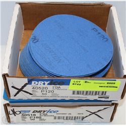 2 BOXES OF NORTON DRY ICE 5" SANDING DISCS