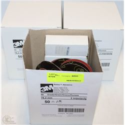 LOT OF 3 BOXES OF 3M ROLOC ABRASIVE DISCS