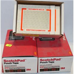 3 BOXES OF 3M SCOTCHPAD POUCH TAPE