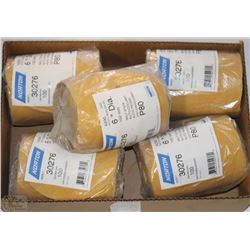 BOX OF 5 NORTON 6" SELF STICK 80 GRIT SANDING