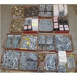 PALLET OF ASSORTED NUTS AND BOLTS