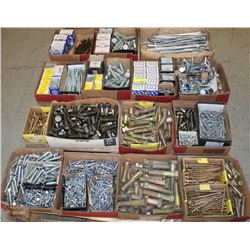 PALLET OF ASSORTED NUTS AND BOLTS