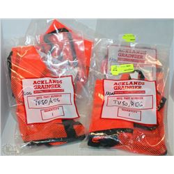 LOT OF 4 SAFETY VESTS