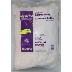 BAG OF 2000 NON-STERILE COTTON BALLS