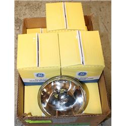 BOX OF GE ALL GLASS SEALED BEAM LAMPS