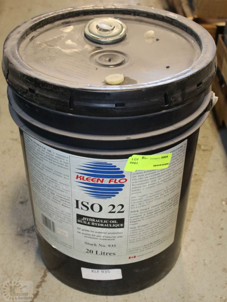 20L KLEEN FLO ISO 22 HYDRAULIC OIL