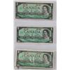 Image 1 : 1867-1967 UNCIRCULATED $1 BILLS X3