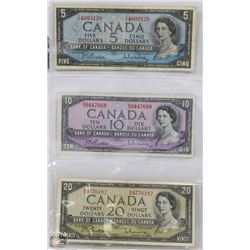 1954 3 NOTE SET BANK OF CANADA