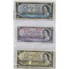 Image 1 : 1954 3 NOTE SET BANK OF CANADA