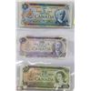 Image 1 : 3 VIVID COLORS 1969-72 CANADA BANK NOTES