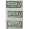 Image 1 : *$1 1954 B/M CANADA  REPLACEMENT NOTE X3