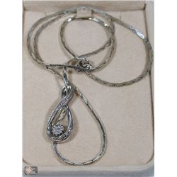 LADIES 20" COBRA CHAIN / INFINITY PENDANT 925