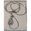 Image 1 : LADIES 20" COBRA CHAIN / INFINITY PENDANT 925