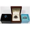 Image 1 : 3)ESTATE LADIES 3 SILVER RINGS WITH STONES