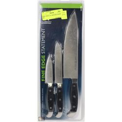 NEW 3 PIECE J.A. HENCKELS KNIFE SET