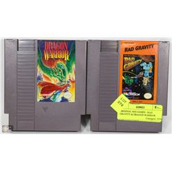 ORIGINAL NES GAMES - RAD GRAVITY & DRAGON WARRIOR