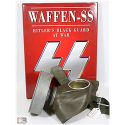 GERMAN WWII NAZI WAFFEN SS GAS MASK STAMPED SS