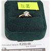 Image 1 : 14KT YELLOW GOLD AND DIAMOND SOLITAIRE RING W/COA