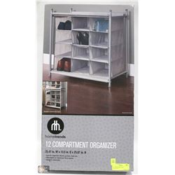 12 COMPARTMENT SHOE ORGANIZER