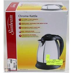 SUNBEAM CHROME CORDLESS KETTLE - 1.7LITRE