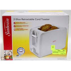 SUNBEAM 2-SLICE RETRACTABLE CORD TOASTER