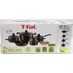 T-FAL NON-STICK 9 PIECE POT SET