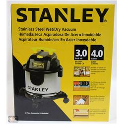 STANLEY STAINLESS WET/DRY VACUUM 4.0 GALLON