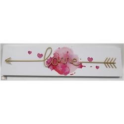 "LOVE" WALL PLAQUE - 24" X 6"