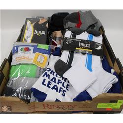 FLAT OF MENS BRIEFS, SOCKS & SWIM TRUNK SIZE LARGE