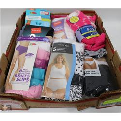 FLAT OF LADIES BRIEFS AND SOCKS - SIZE XLARGE