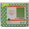 Image 1 : DBL SIZE GREEN AND WHITE POLKA DOT MICROFIBRE