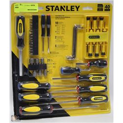 NEW STANLEY 40 PC SCREWDRIVER SET
