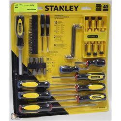 NEW STANLEY 40 PC SCREWDRIVER SET