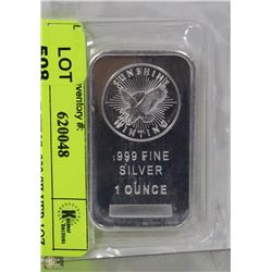 SUNSHINE MINTING .999 SILVER 1OZ BAR