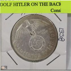GERMAN NAZI 1938 MEDAL W/ ADOLF HITLER ON THE BACK