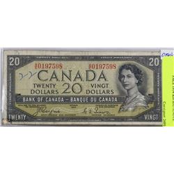 DEVIL'S FACE 1954 $20 BANKNOTE