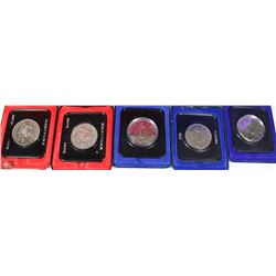 LOT OF FIVE CANADIAN DOLLAR DOLLARS INCL 1870-1970
