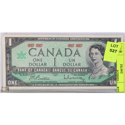 CENTENNIAL CANADIAN $1.00 BILL
