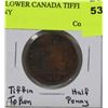Image 1 : 1812 LOWER CANADA TIFFIN HALF PENNY
